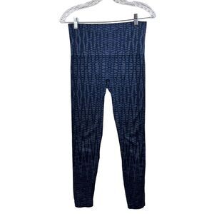 SPANX Look at Me Now Seamless Indigo Geo High Rise Blue‎ Black Size Large